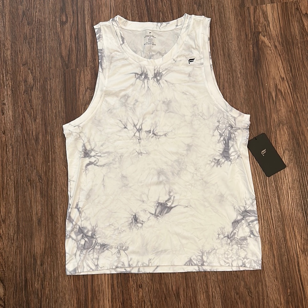 Men’s Fabletics The Training Day Tank - White Marble
